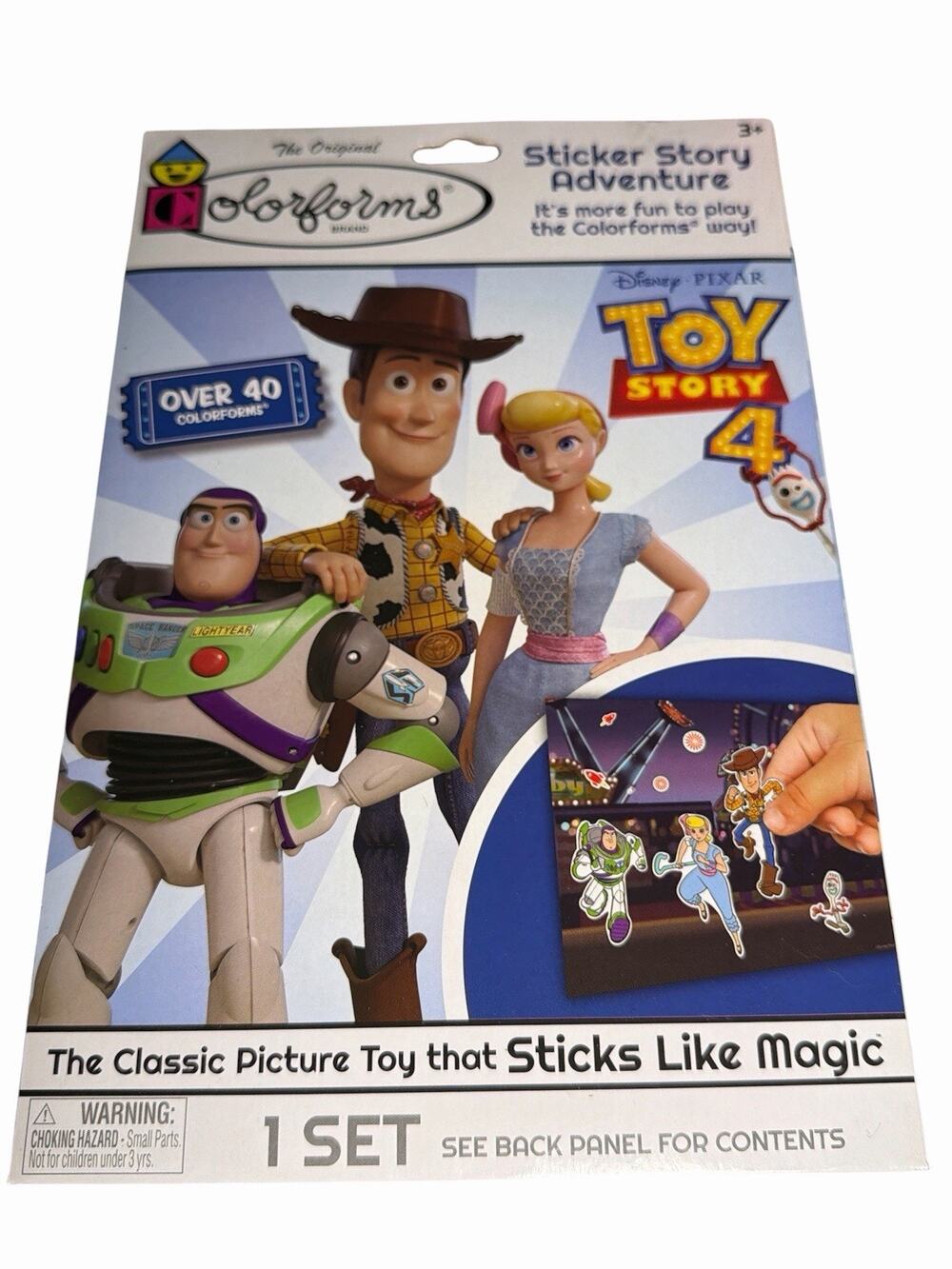 Toy Story 4 - Colorforms Sticker Adventure Set New Disney Sticks Like Magic!